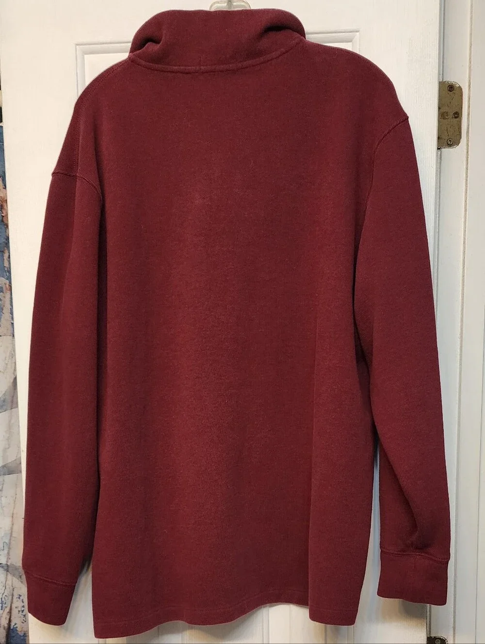 Polo Ralph Lauren Men’s XXL Burgundy Quarter Zip Pullover Pony Logo Long Sleeve